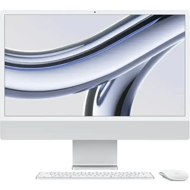 کامپیوتر All in One اپل 24 اینچی مدل iMac MWUC3 2024 M4 16GB 256GB نقره ای