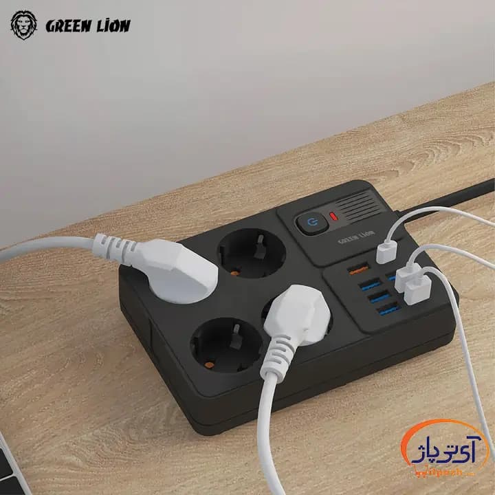 چندراهی برق گرین لاین GL-PS8B Power Socket 3250W — تصویر ۲