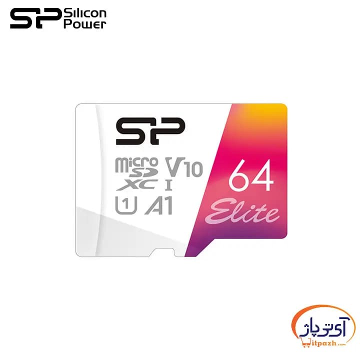کارت حافظه MicroSDXC سیلیکون پاور ظرفیت 64 گیگابایت Elite FullHD