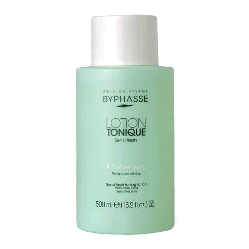 تونر پوست حساس بایفاس Byphasse حاوی عصاره آلوئه ورا مدل Sensi-Fresh(500 میل) — تصویر ۳