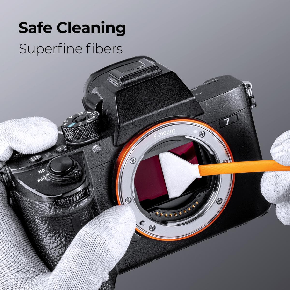 کیت تمیز کننده دو سر سنسور K&F Concept 10pcs Kit Double-Tipped Full Frame Sensor Cleaning Swabs SKU.1965 — تصویر ۵