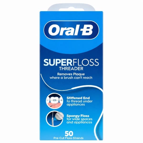 نخ دندان ارتودنسی اورال بی مدل SUPER FLOSS بسته 50 عددی — تصویر ۵