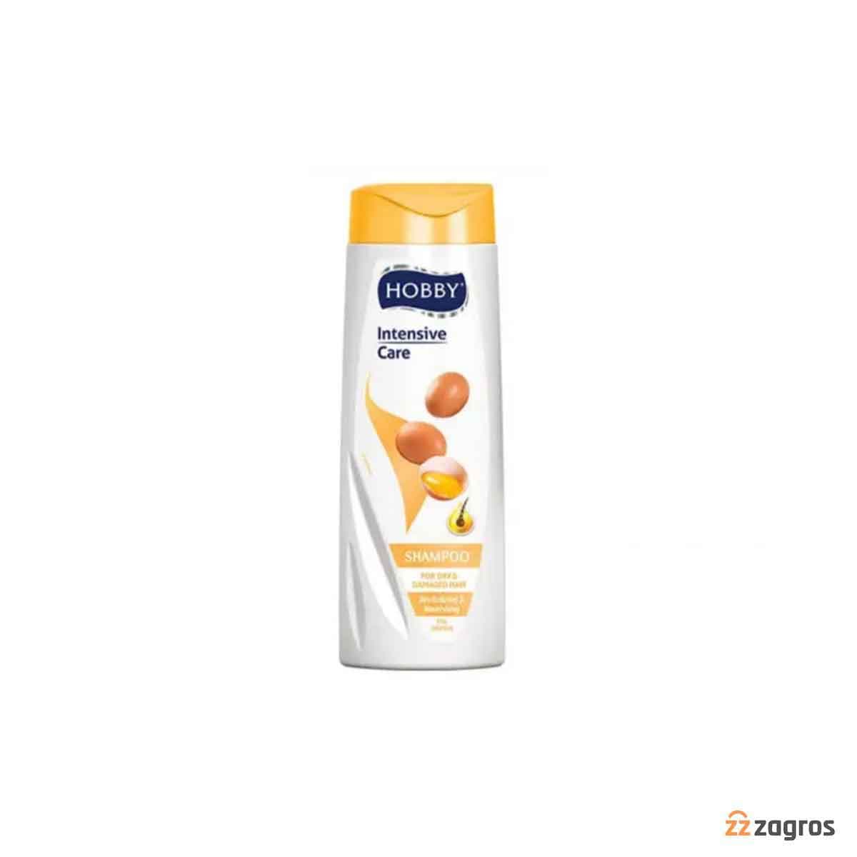 شامپو تخم مرغ هوبی Hobby Protein مناسب موهای خشک حجم 500 میل — تصویر ۳