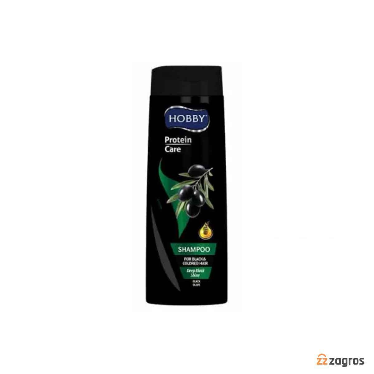 شامپو زیتون هوبی مدل Black Olive مناسب موهای مشکی و مات حجم 500 میل — تصویر ۳