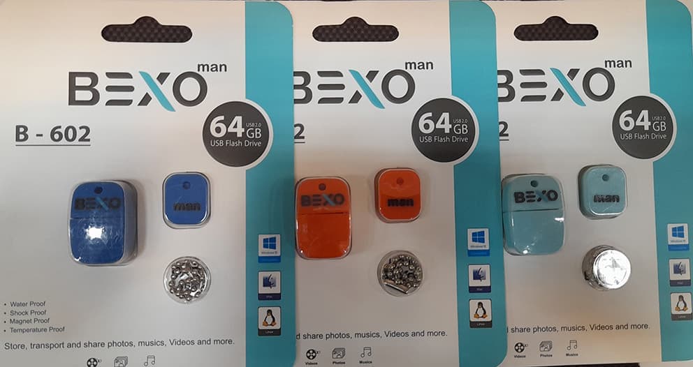 فلش مموری بکسو مدل B-602 ظرفیت 64 گیگابایت USB 2.0 طرحدار بدنه سیلیکونی — تصویر ۲