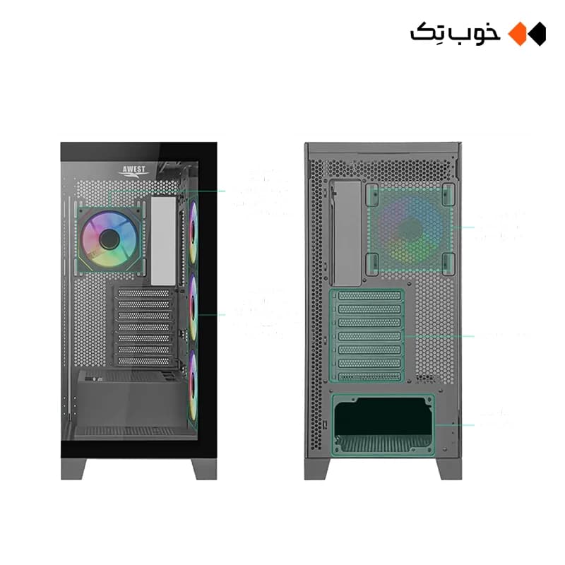 کیس گیمینگ اوست مدل GT-AQ16 — تصویر ۱۲