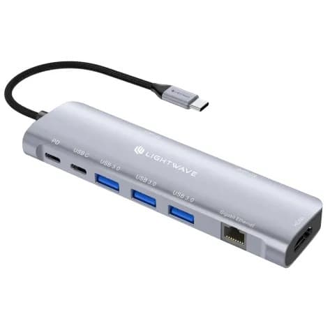 داک Lightwave LW-DOCK-9I1 USB-C 9 in 1 — تصویر ۲