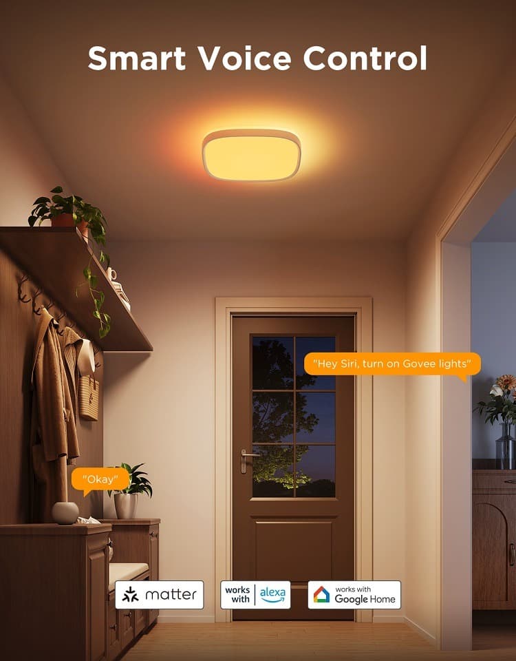 چراغ سقفی هوشمند 30 سانتی Govee Smart Square Ceiling Light H80A4 — تصویر ۱۱