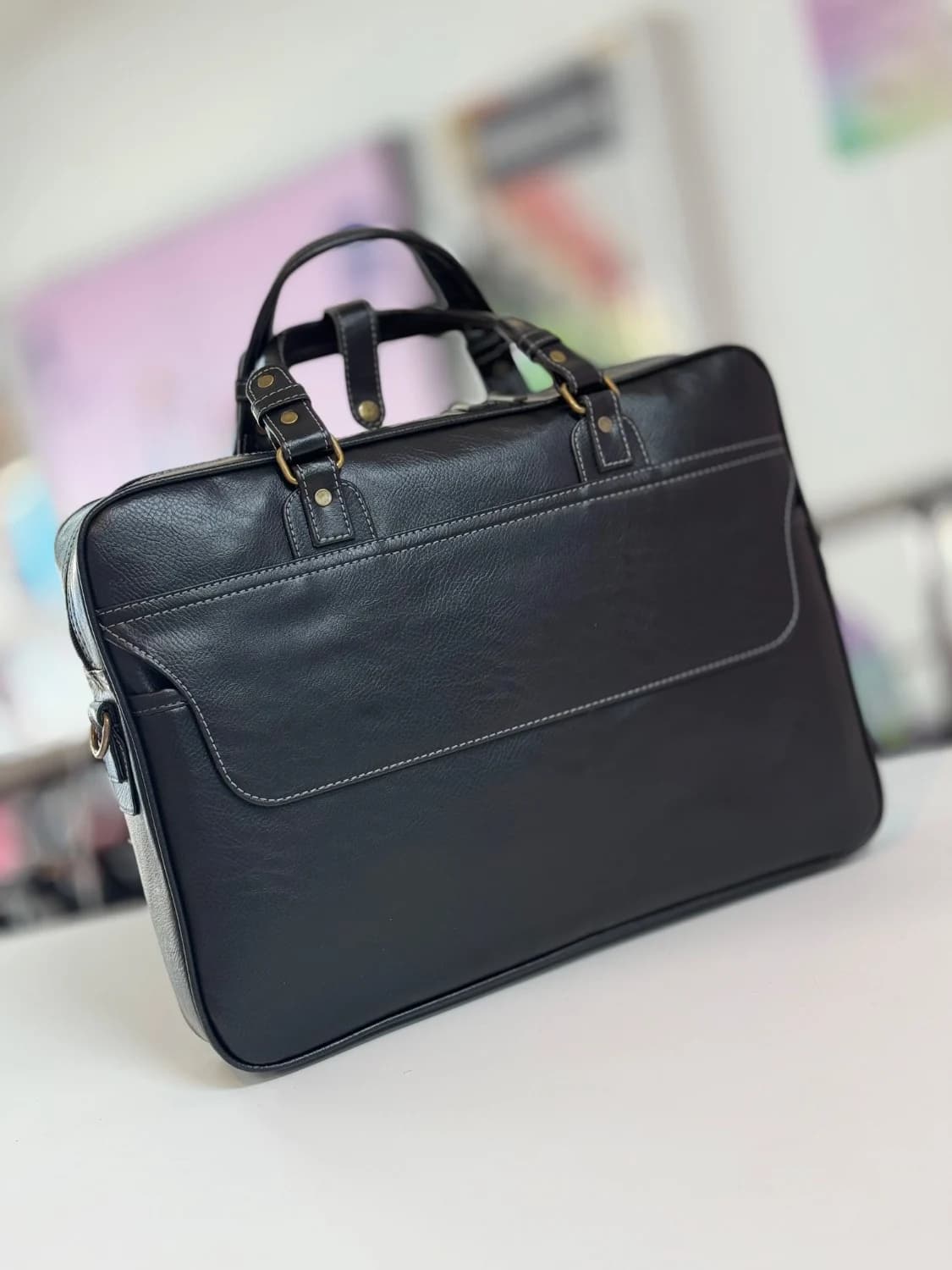کیف دستی اداری چرم مصنوعی 846 — تصویر ۸