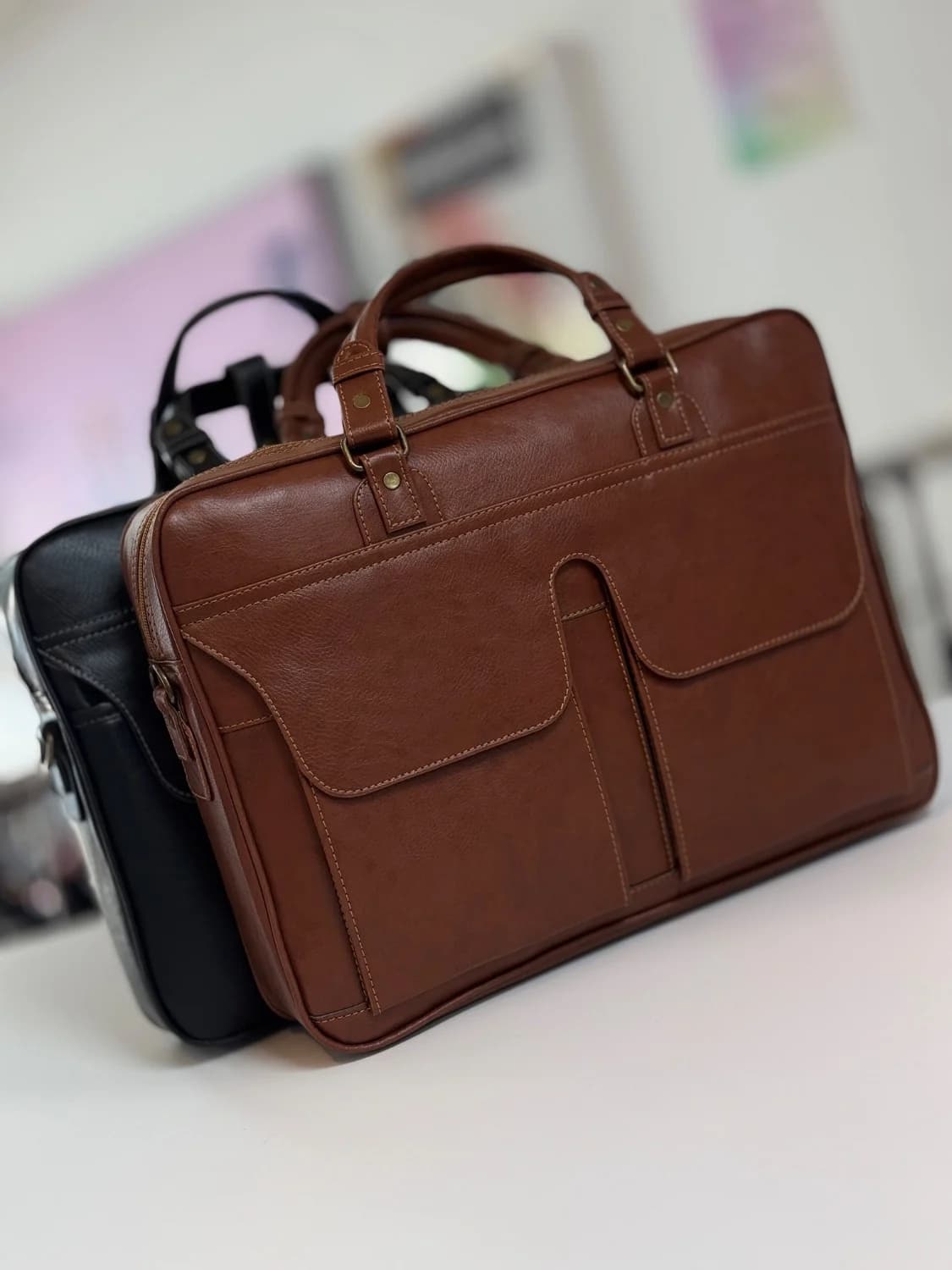 کیف دستی اداری چرم مصنوعی 846 — تصویر ۲