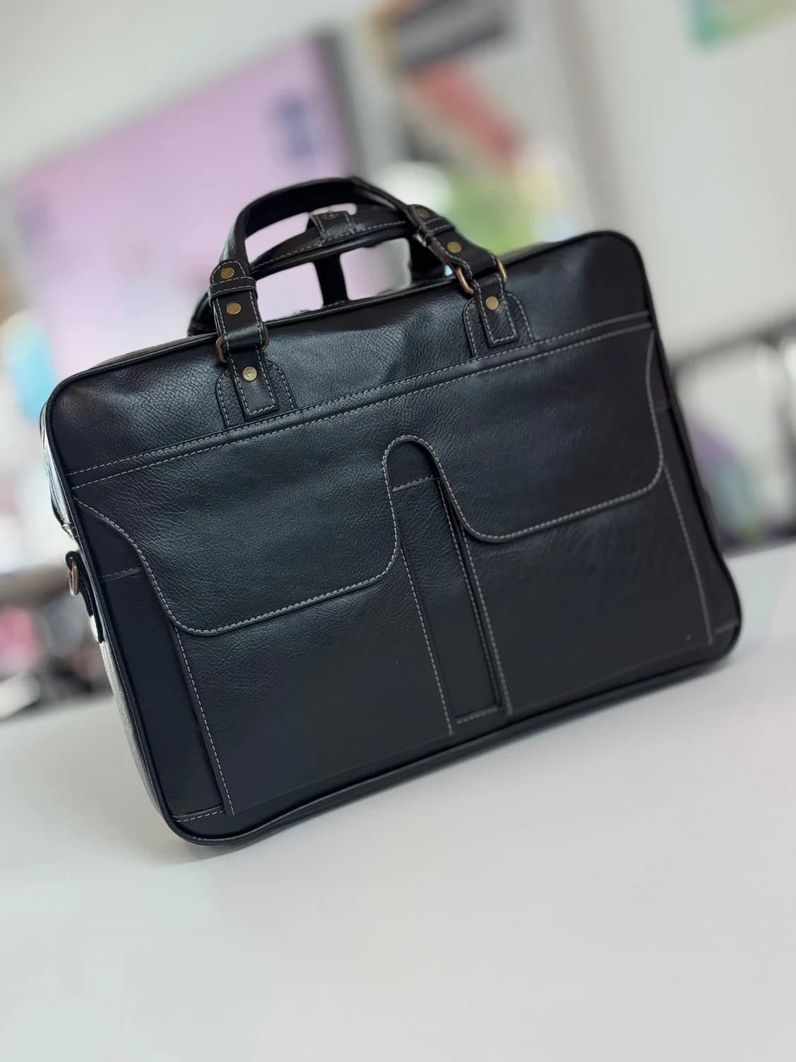 کیف دستی اداری چرم مصنوعی 846 — تصویر ۷