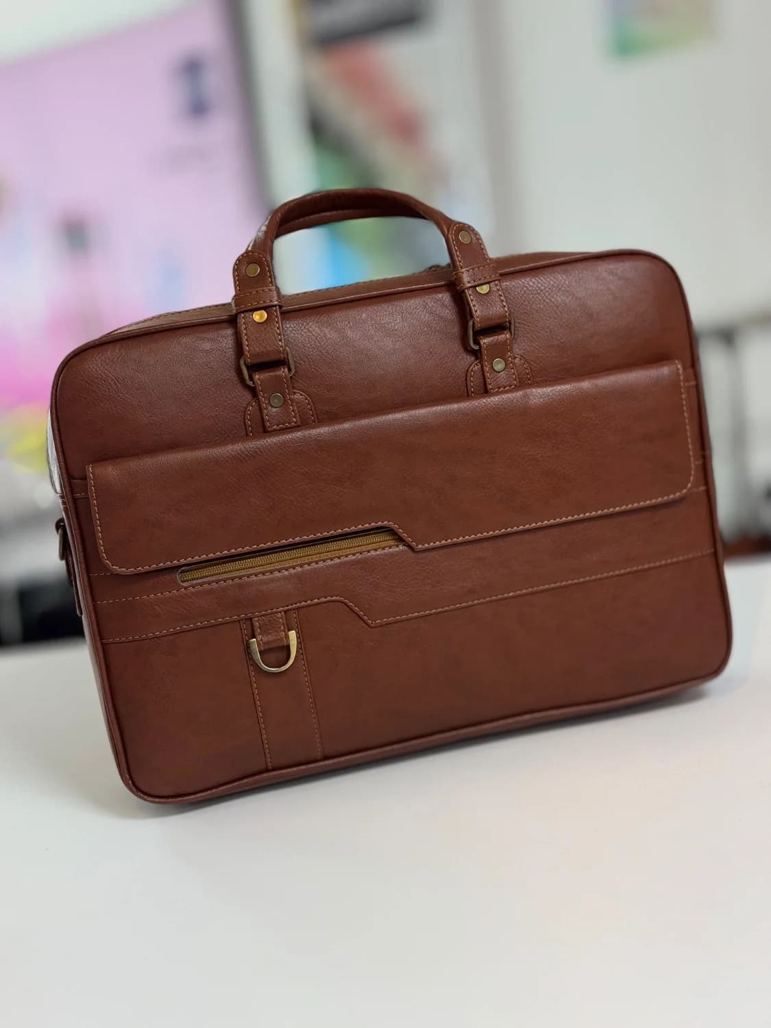 کیف دستی اداری چرم مصنوعی 301 — تصویر ۳