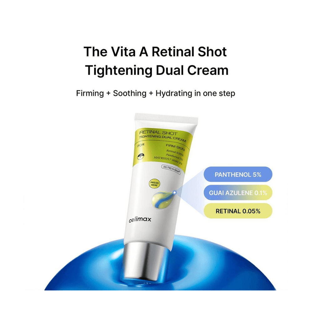 کرم دوگانه سفت‌کننده رتینال شات سلیمکس (Celimax Retinal Shot Tightening Dual Cream — تصویر ۹