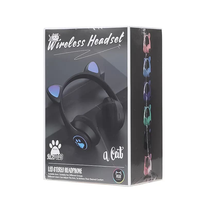 هدفون بی سیم عروسکی طرح CAT مدل MZ-023 – مشکی — تصویر ۱۰