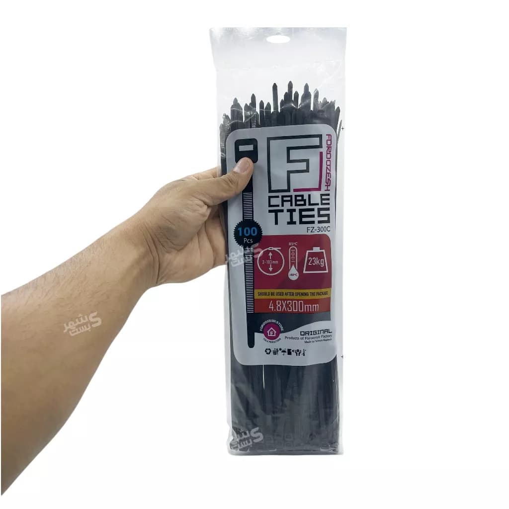 بست کمربندی پلاستیکی فروزش 30سانتیمتر عرض 4.8میلیمتر (FOROZESH) — تصویر ۴