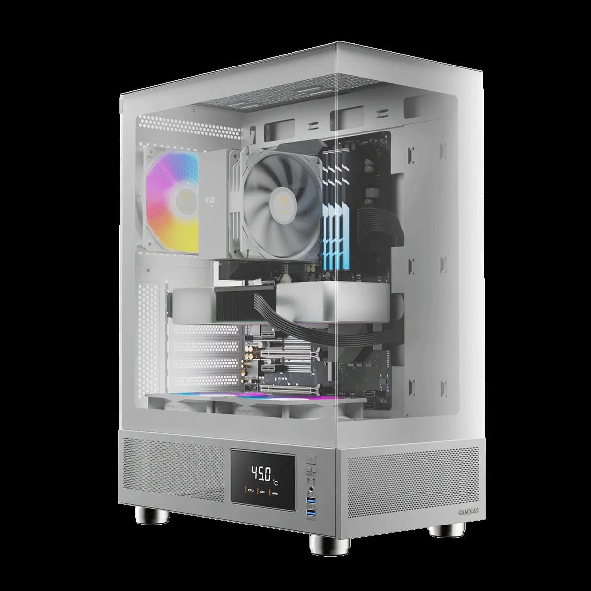 کیس کامپیوتر گیم دیاس مدل GAMDIAS ATLAS E1 WH — تصویر ۹