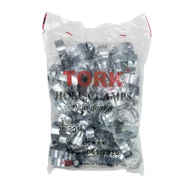 بست شلنگ فلزی سایز 20/30 میلیمتر برند ترک (TORK) — تصویر ۸