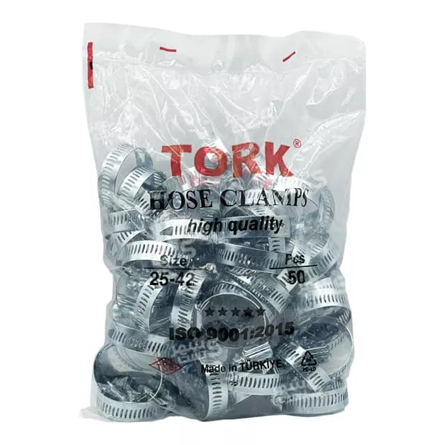 بست شلنگ فلزی سایز 25/42 میلیمتر برند ترک (TORK) — تصویر ۲