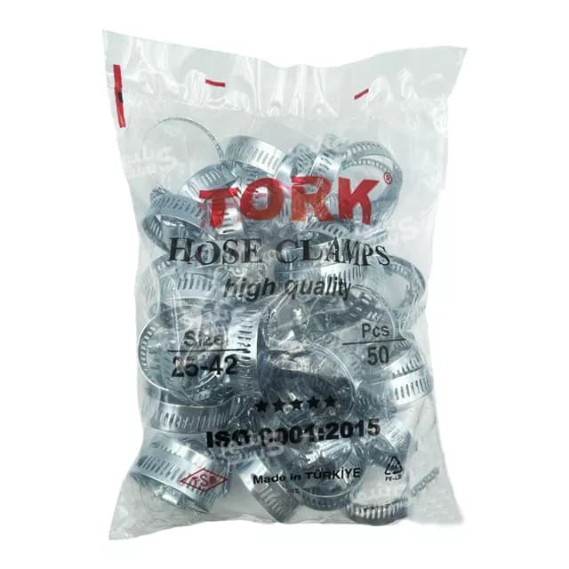 بست شلنگ فلزی سایز 25/42 میلیمتر برند ترک (TORK) — تصویر ۸