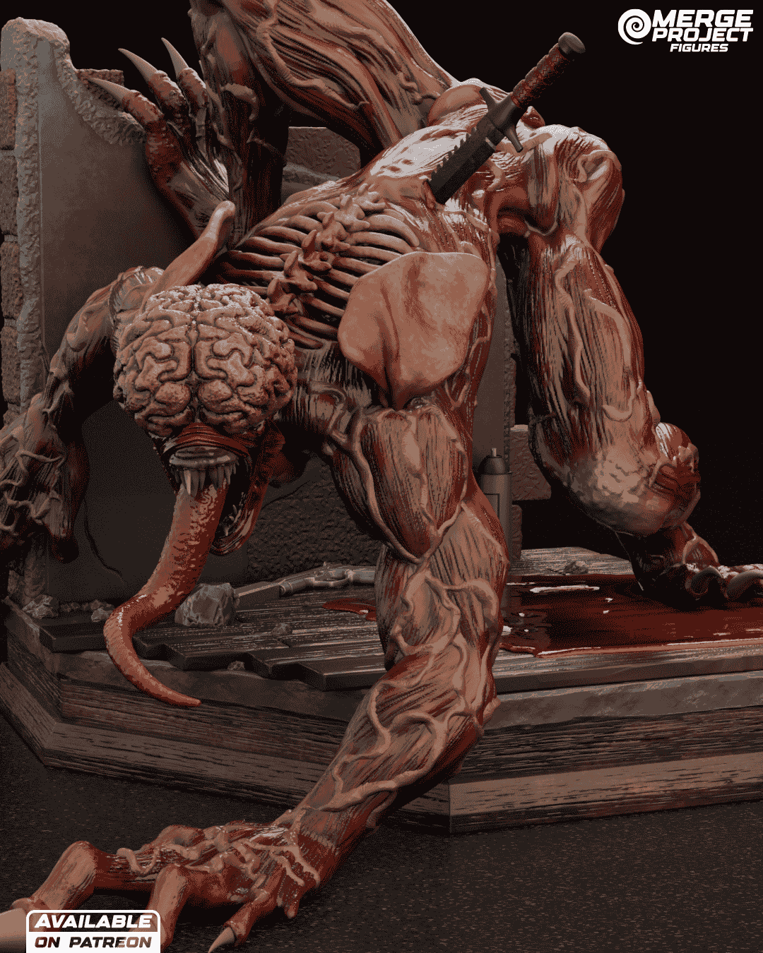 🔥 فیگور دیوراما لیکر رزیدنت اویل (Licker – Resident Evil) ابعاد ۳۰×۲۴×۲۰ سانتی‌متر | جنس PLA+ — تصویر ۱۱