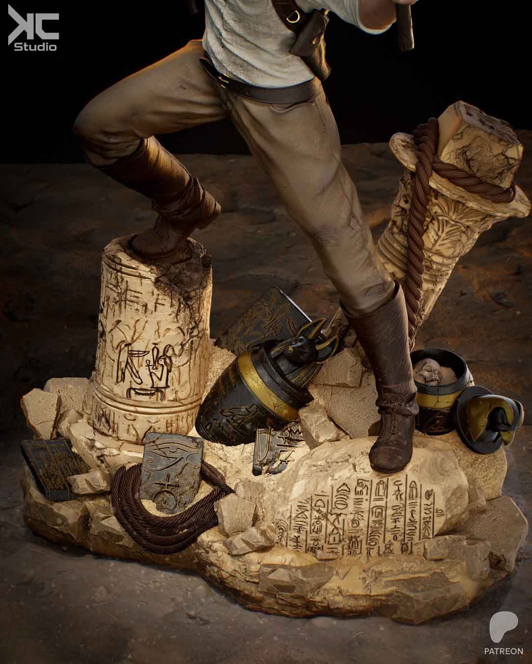 🏛️ فیگور کلکسیونی ریک اوکانل The Mummy مومیایی ارتفاع ۴۰ سانتی‌متر | جنس PLA+ — تصویر ۱۱