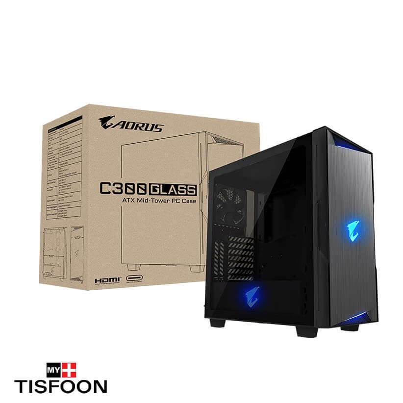 کیس کامپیوتر گیگابایت Gigabyte AORUS C300 GLASS — تصویر ۳