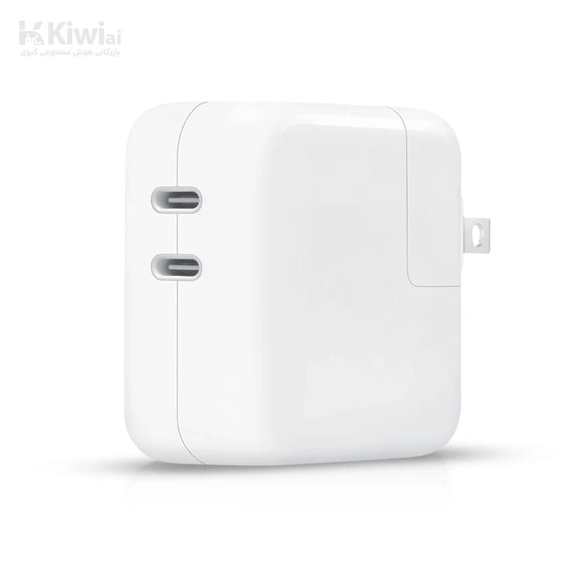 شارژر دیواری 35 وات اپل (اصل) مدل Dual USB-C Port