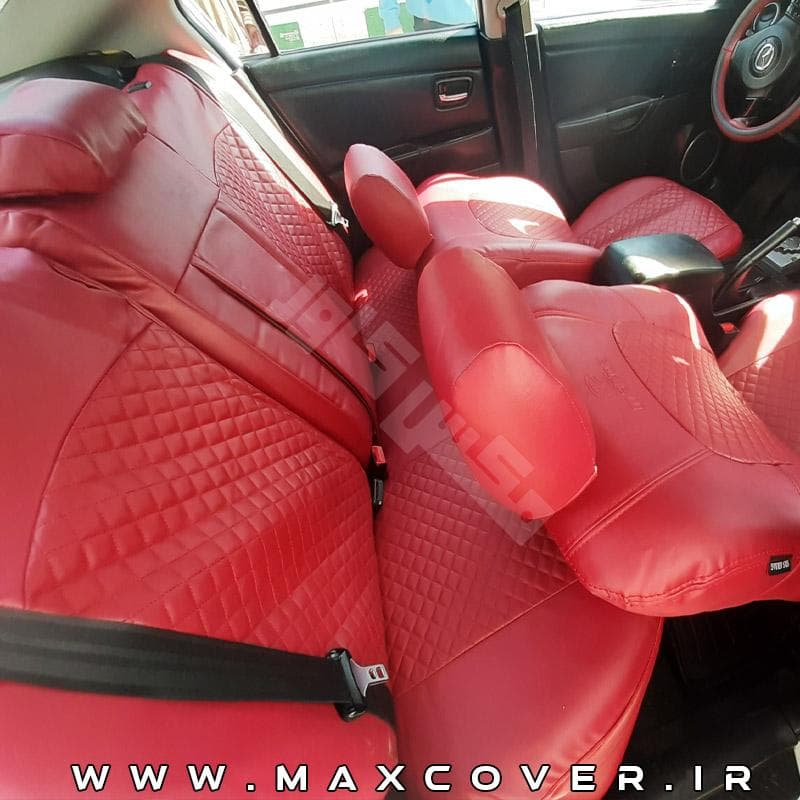 روکش صندلی مزدا 3 Mazda چرم زرشکی — تصویر ۱۰