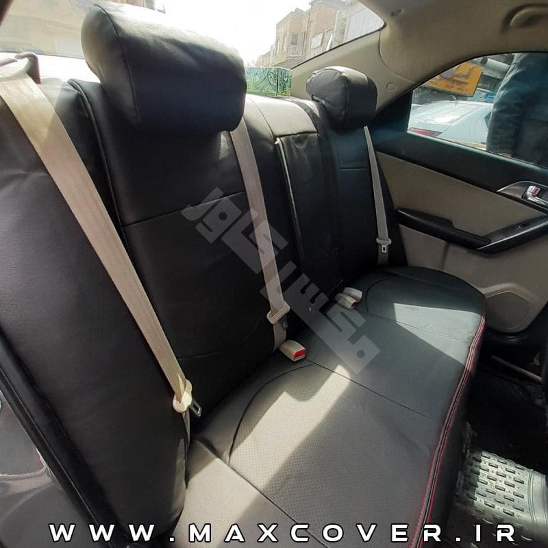 روکش صندلی کیا سراتو Cerato چرم مشکی دوخت قرمز — تصویر ۹