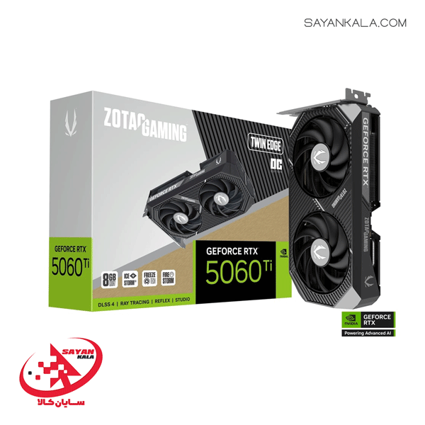 کارت گرافیک زوتک مدل GRAPHICS CARD ZOTAC GeForce RTX 5060 TI Twin Edge OC 8GB — تصویر ۲