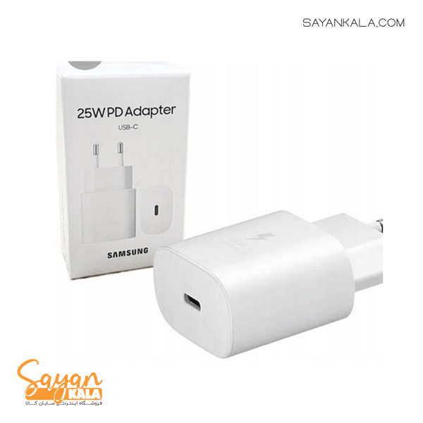 آداپتور شارژر سامسونگ مدل Adapter SAMSUNG EP TA800NBEGAE USB C 25W PD — تصویر ۳