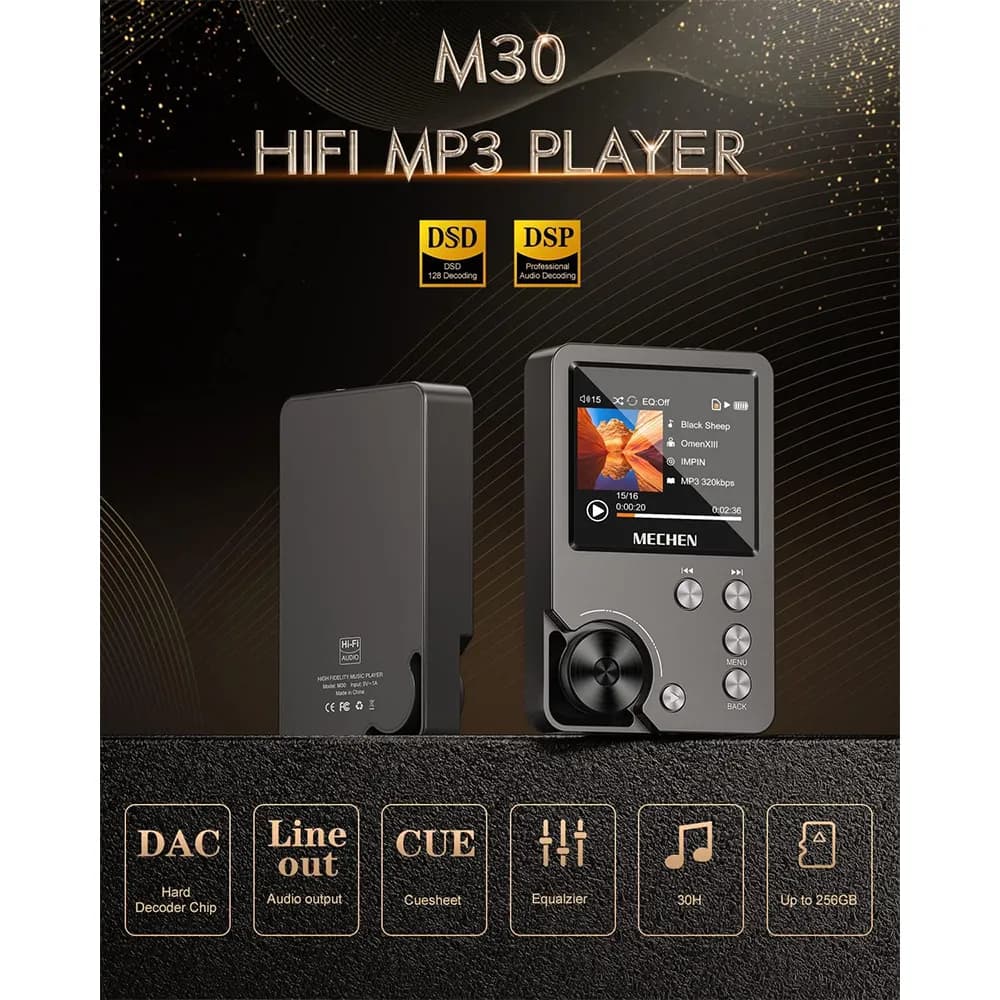 پخشکننده موسیقی HiFi و MP3 پلیر برند MECHEN مدل M30 — تصویر ۷