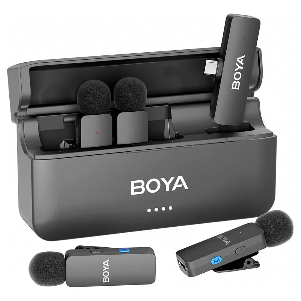 میکروفون بی‌سیم چهارکاناله برند BOYA مدل BY-V4U — تصویر ۲