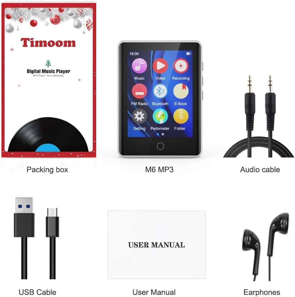 پخش‌کننده موسیقی MP3/MP4 بلوتوثی برند RUIZU مدل M7 — تصویر ۸