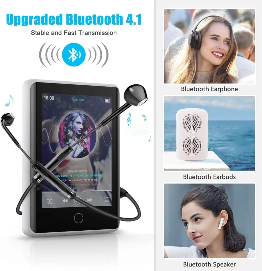 پخش‌کننده موسیقی MP3/MP4 بلوتوثی برند RUIZU مدل M7 — تصویر ۵