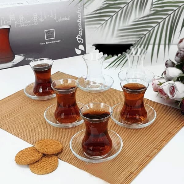 استکان و نعلبکی 120 سی سی پاشاباغچه مدل USKUDAR بسته 6 عددی کد 97177 — تصویر ۲