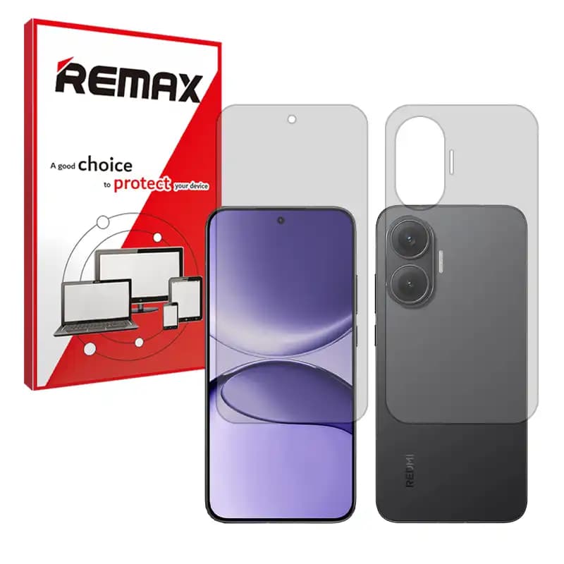 گلس محافظ صفحه پشت و رو شفاف شیائومی ردمی توربو 4 پرو (Redmi Turbo 4 Pro) ریمکس