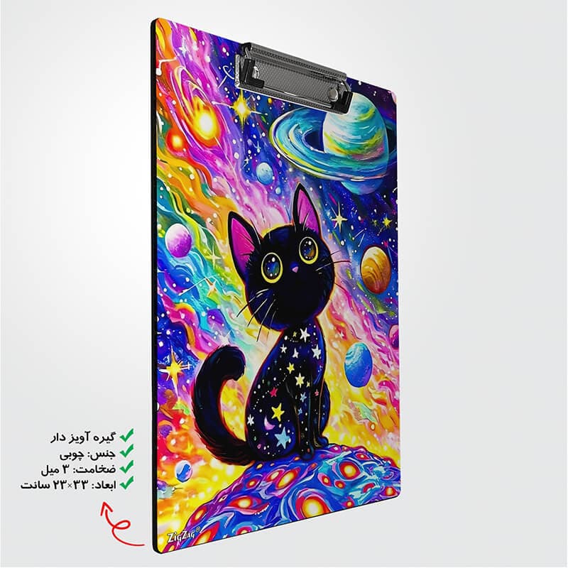 تخته شاسی طرح گربه فانتزی کد W7126 — تصویر ۲