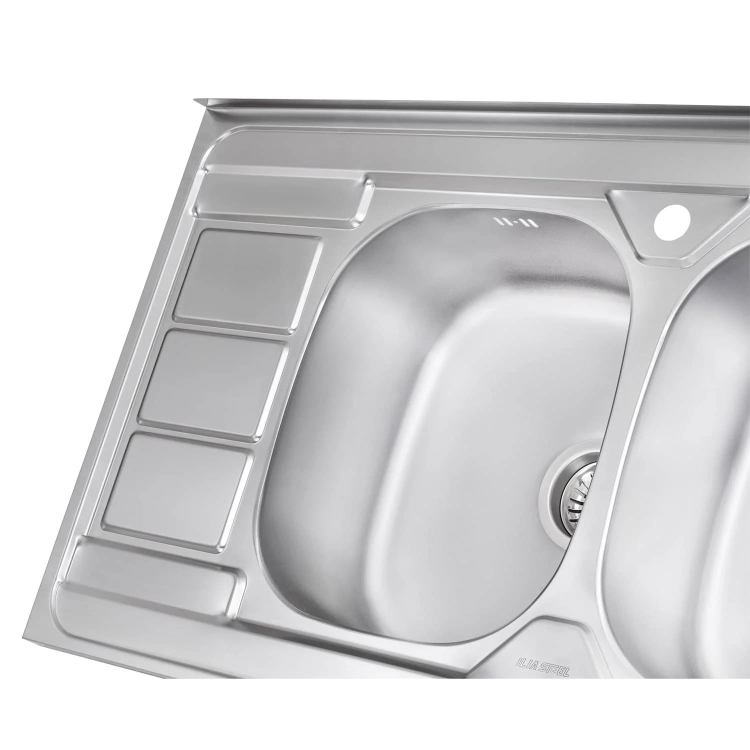 سینک ظرفشویی فانتزی روکار ایلیا استیل مدل 1081 — تصویر ۲