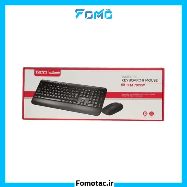 کیبورد و ماوس بی سیم تسکو (TSCO) مدل TKM 7029W — تصویر ۲