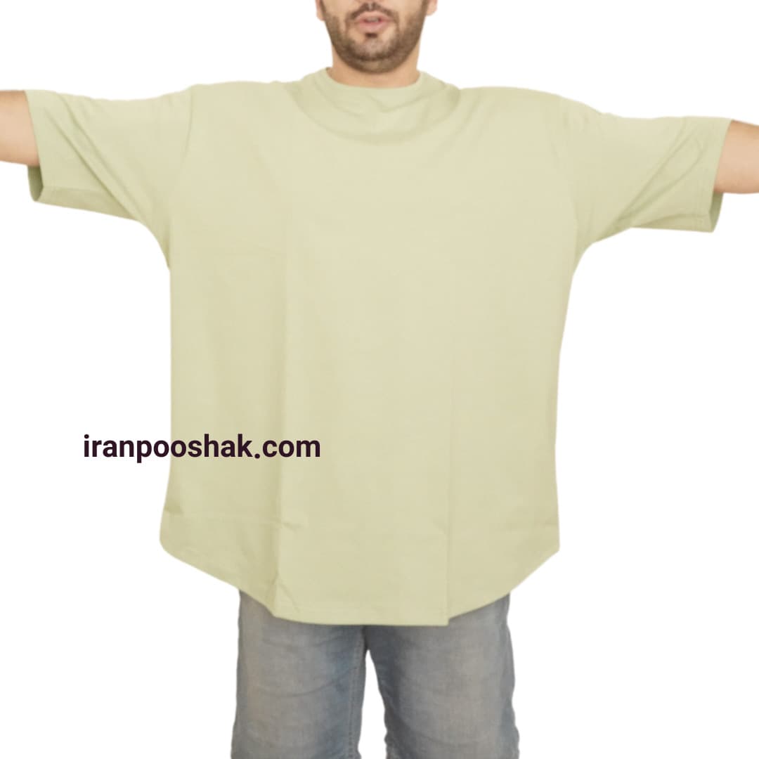 تیشرت اورسایز سبز پاستلی oversize — تصویر ۸