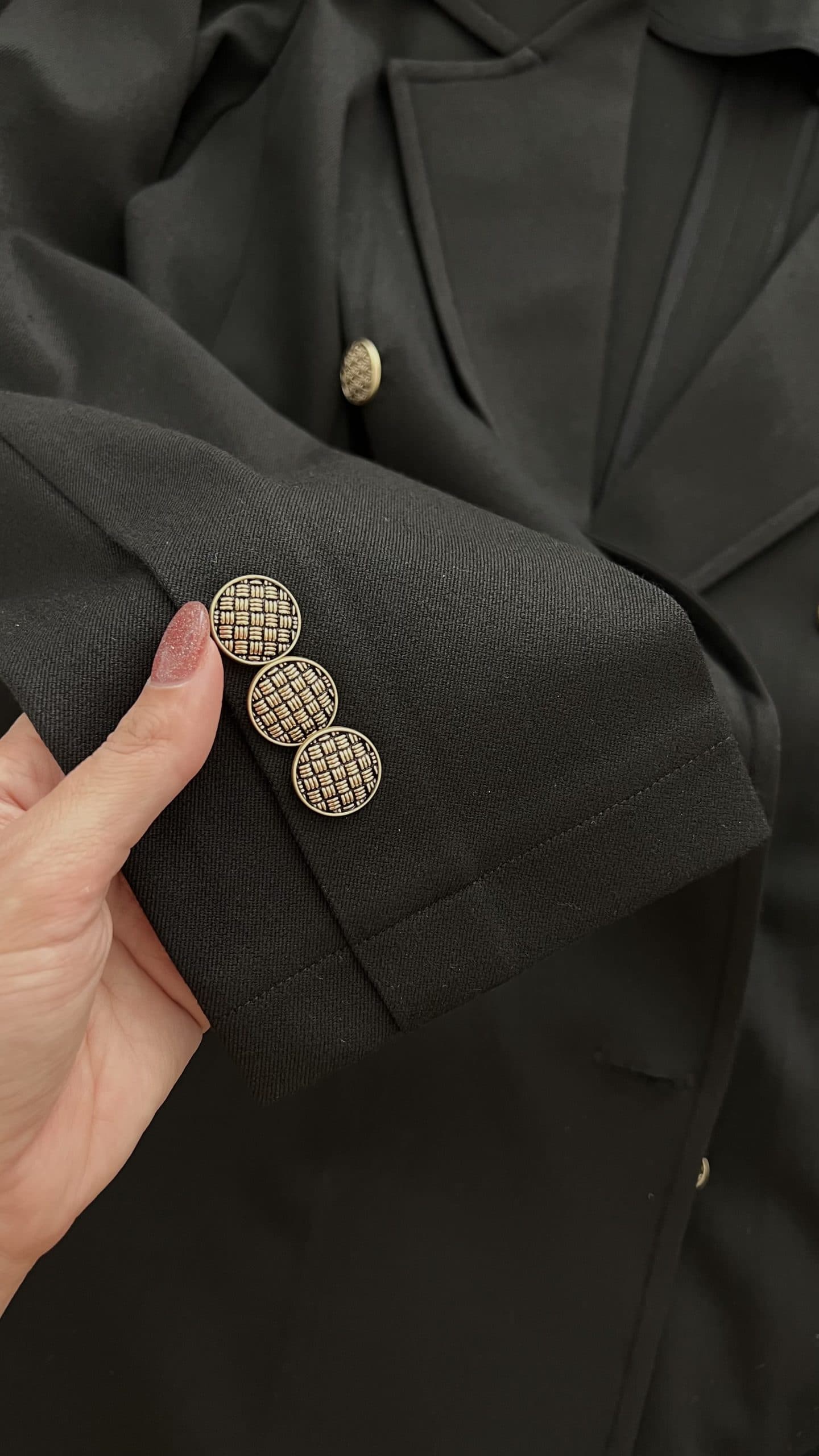 کت گاباردین مشکی LADY — تصویر ۷