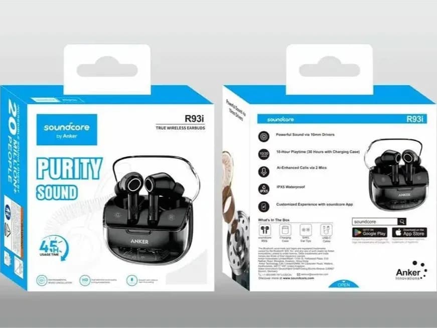 هدفون بی‌سیم انکر ساوندکور مدل Soundcore R93i (نسخه High-Copy با کیفیت عالی) — تصویر ۳