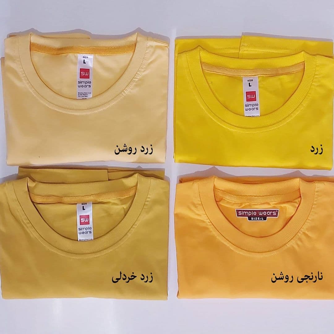 تیشرت ساده مردانه زرد — تصویر ۲