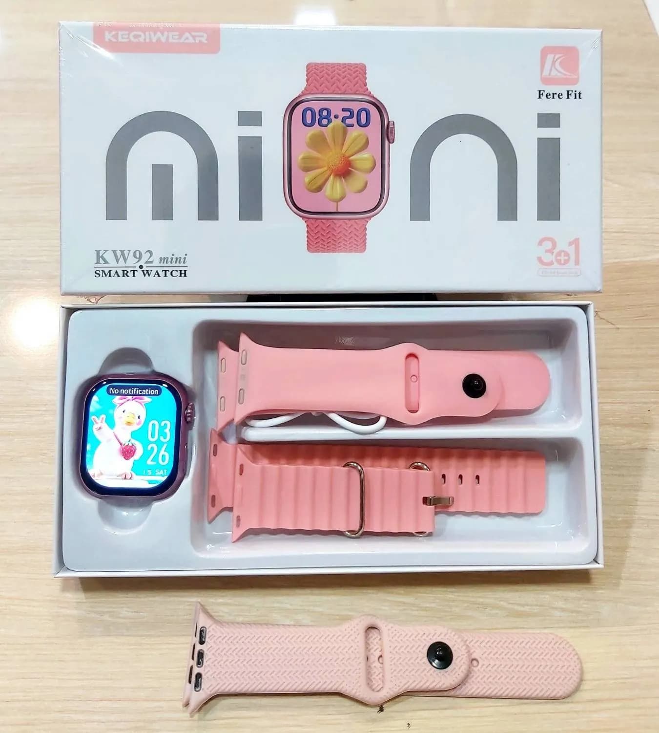 ساعت هوشمند کیو ویر (KEQIWEAR) مدل KW92 Mini با قابلیت مکالمه + ۳ بند رایگان (زنانه و بچگانه مشکی) — تصویر ۱۲