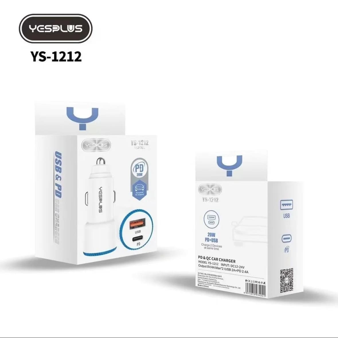 شارژر ماشین دو پورت YESPLUS مدل YS-1212 — تصویر ۸