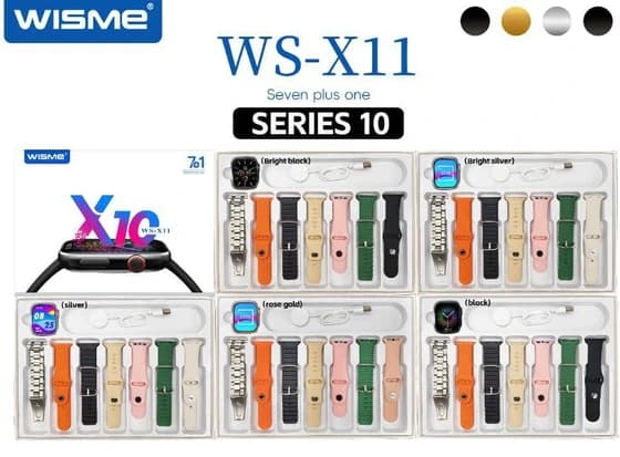 ساعت هوشمند WISME هفت بند دارای بند فلزی سری ده مدل X11_SW — تصویر ۱۰