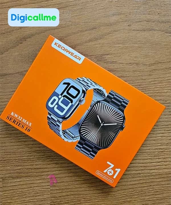 ساعت هوشمند KEQIWEAR هفت بند دارای بند فلزی مدل KW32 MAX سری 10 — تصویر ۶
