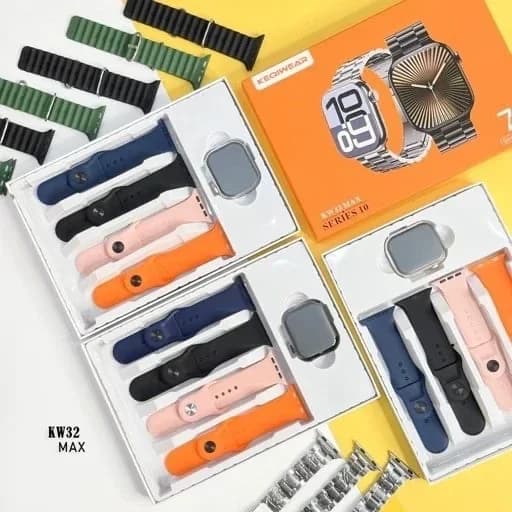 ساعت هوشمند KEQIWEAR هفت بند دارای بند فلزی مدل KW32 MAX سری 10 — تصویر ۵