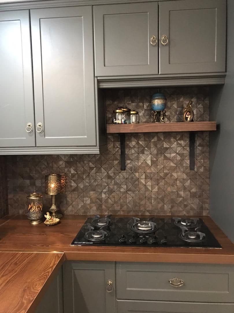 کاشی بین کابینتی پشت چسبی phc طرح فلز 30 سانتی کد 16069 — تصویر ۸